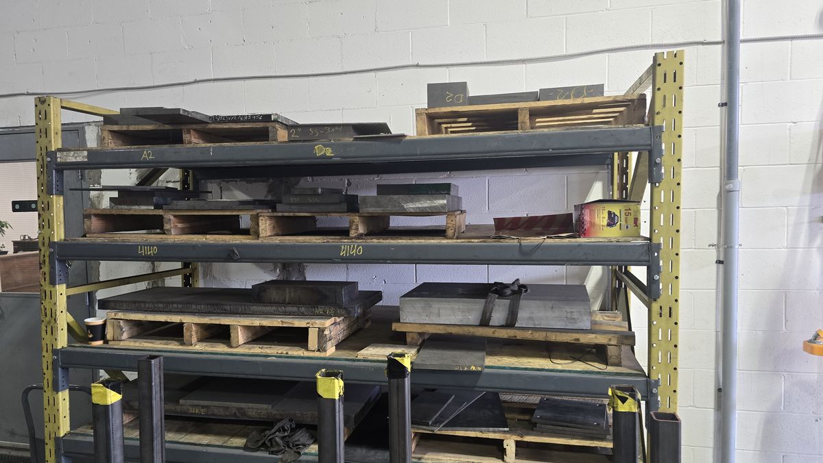 Alloy and tool steel plate rack — A2, D2, 4140